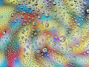 Preview wallpaper drops, spray, gradient, abstraction, multicolored