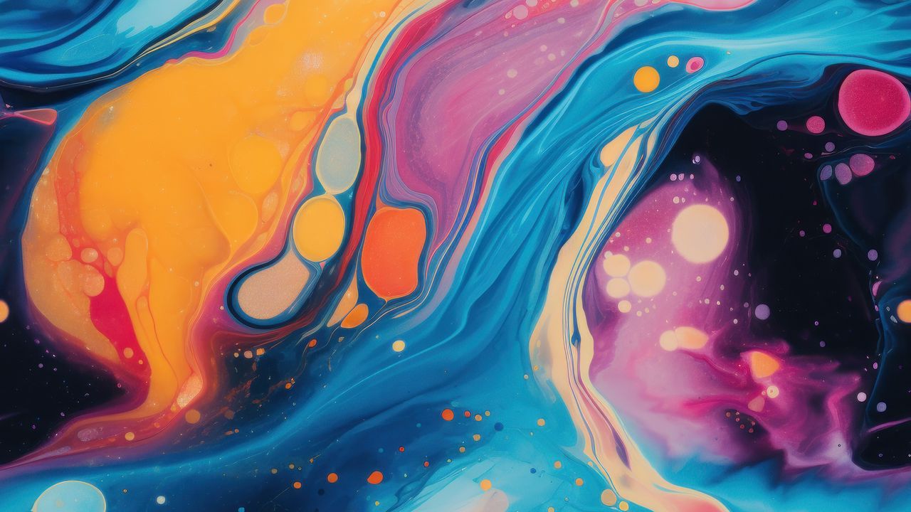 Wallpaper drops, stains, colorful, abstraction