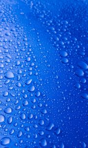 Preview wallpaper drops, surface, blue, close-up