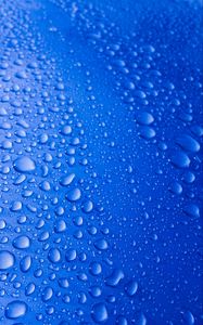 Preview wallpaper drops, surface, blue, close-up