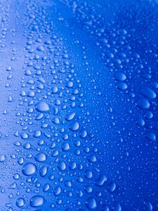 Preview wallpaper drops, surface, blue, close-up