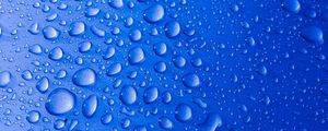 Preview wallpaper drops, surface, blue, close-up