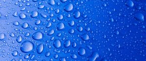 Preview wallpaper drops, surface, blue, close-up