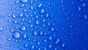 Preview wallpaper drops, surface, blue, close-up