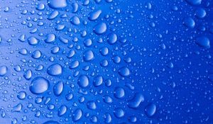 Preview wallpaper drops, surface, blue, close-up
