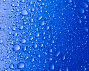 Preview wallpaper drops, surface, blue, close-up