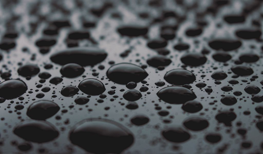 1024x600 Wallpaper drops, surface, close-up, black