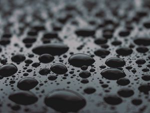 Preview wallpaper drops, surface, close-up, black