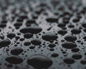 Preview wallpaper drops, surface, close-up, black