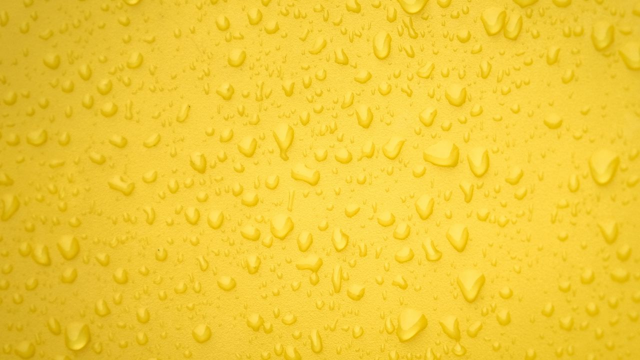 Wallpaper drops, surface, yellow