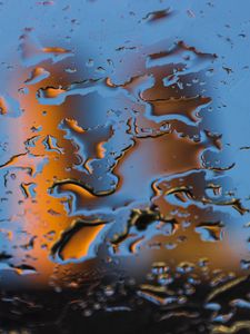 Preview wallpaper drops, water, blur, glass, wet