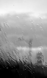 Preview wallpaper drops, water, bw, wet, glass