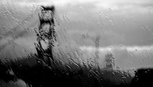 Preview wallpaper drops, water, bw, wet, glass