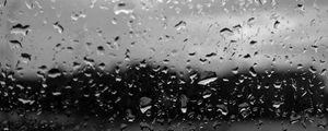 Preview wallpaper drops, water, bw, glass, blur