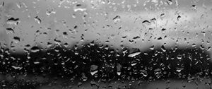 Preview wallpaper drops, water, bw, glass, blur