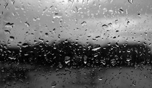 Preview wallpaper drops, water, bw, glass, blur