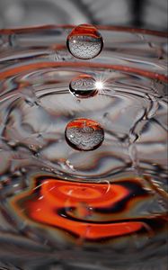 Preview wallpaper drops, water, glow, macro
