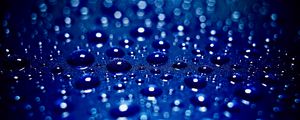 Preview wallpaper drops, water, macro, blur, surface, blue