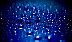 Preview wallpaper drops, water, macro, blur, surface, blue