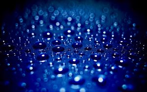 Preview wallpaper drops, water, macro, blur, surface, blue