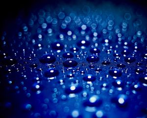 Preview wallpaper drops, water, macro, blur, surface, blue