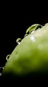 Preview wallpaper drops, water, macro, green, dark