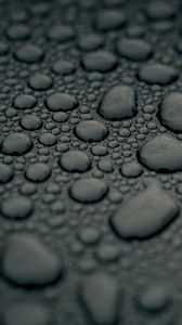 Preview wallpaper drops, water, macro, surface, gray