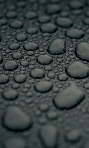 Preview wallpaper drops, water, macro, surface, gray