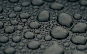 Preview wallpaper drops, water, macro, surface, gray