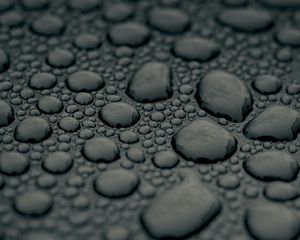 Preview wallpaper drops, water, macro, surface, gray