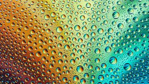 Preview wallpaper drops, water, rainbow, gradient, blur