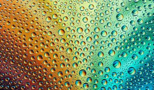 Preview wallpaper drops, water, rainbow, gradient, blur