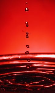 Preview wallpaper drops, water, splashes, waves, macro, red