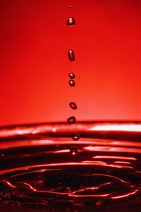 Preview wallpaper drops, water, splashes, waves, macro, red