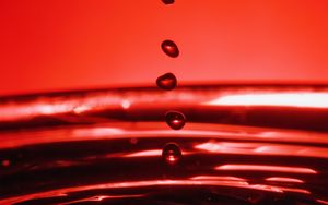 Preview wallpaper drops, water, splashes, waves, macro, red
