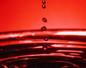 Preview wallpaper drops, water, splashes, waves, macro, red