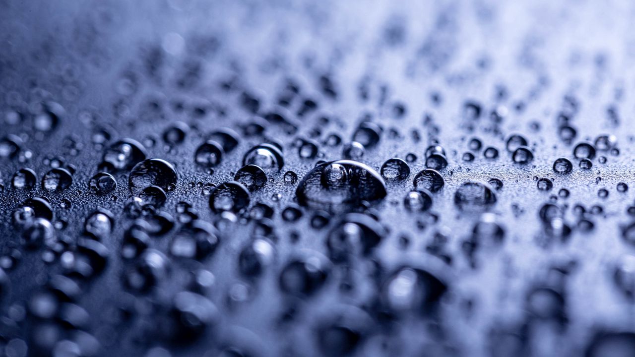 Wallpaper drops, water, surface, macro, wet