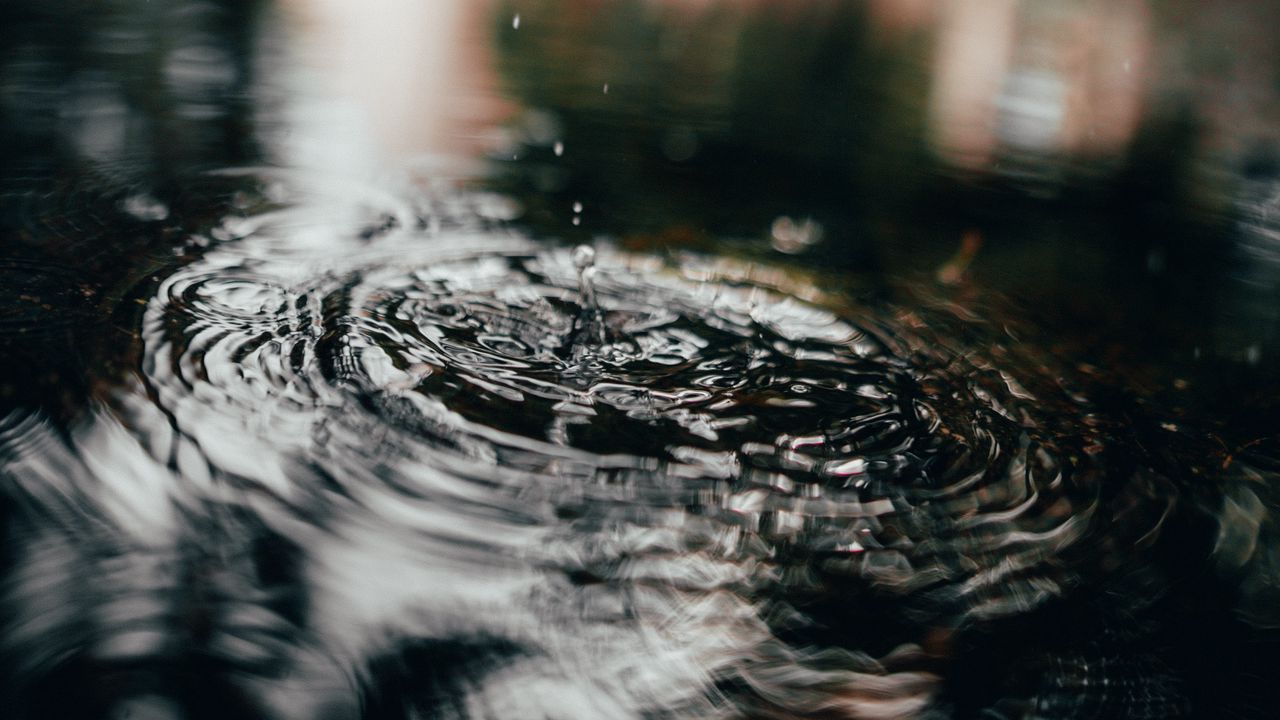 Wallpaper drops, water, waves, macro