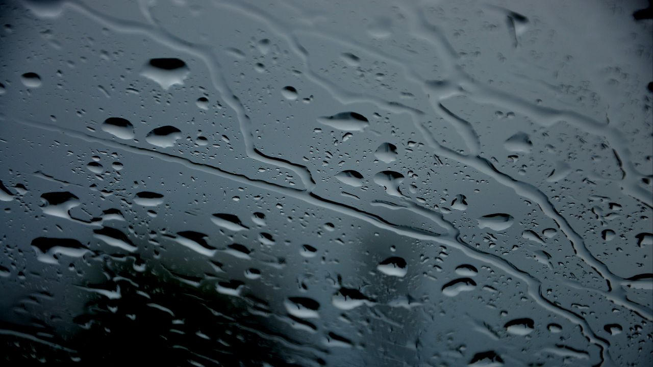 Wallpaper drops, water, wet, glass, blur