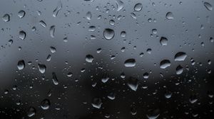 Preview wallpaper drops, wet, glass, surface, macro, gray
