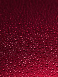 Preview wallpaper drops, wet, surface, red, macro