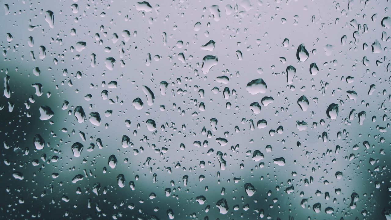 Wallpaper drops, window, glass, moisture, rain