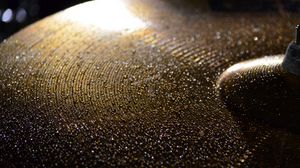 Preview wallpaper drum cymbal, drops, wet, macro, music