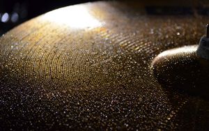 Preview wallpaper drum cymbal, drops, wet, macro, music
