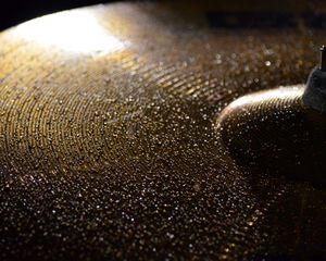 Preview wallpaper drum cymbal, drops, wet, macro, music