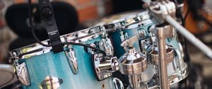 Preview wallpaper drum kit, drums, blue, music