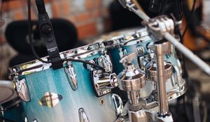 Preview wallpaper drum kit, drums, blue, music