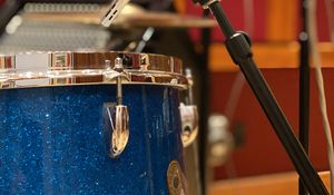 Preview wallpaper drum kit, drums, microphone, music