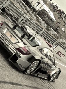 Preview wallpaper dtm, motorsport, audi, race, black white, track, mercedes