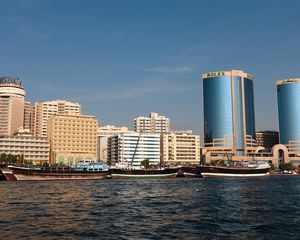 Preview wallpaper dubai, uae, buildings, skyscrapers, sea